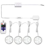 Linkable Under Cabinet LED Lighting 12V Slim Aluminum Dimmable Puck Lights Direct Wired with RF Remote V1171-CC-CW004-EU