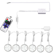 Linkable Under Cabinet LED Lighting 12V Slim Aluminum Dimmable Puck Lights Direct Wired with RF Remote V1171-CC-CW006-EU