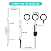 3 Pack Smart Under Cabinet Lights Hardwired,Dimmable LED Light for Kitchen Under Cabinet with Alexa Google V1171-CC-HW3WW-B-WIFI