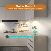3 Pack Smart Under Cabinet Lights Hardwired,Dimmable LED Light for Kitchen Under Cabinet with Alexa Google V1171-CC-HW3WW-B-WIFI