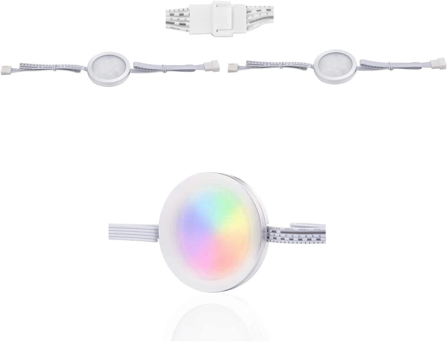 Under Counter LED Light Kit, RGBW Under Cabinet Lighting, 10 Packs Colored Cabinet Lights with Wireless V1171-CC-RGBW1024VAU