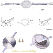 Under Counter LED Light Kit, RGBWW Under Cabinet Lighting, 10 Packs Colored Cabinet Lights with Wireless V1171-CC-RGBWW1024VAU