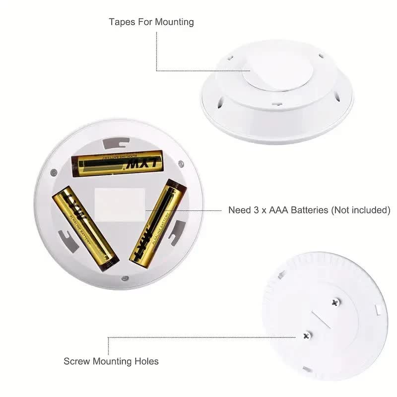 3 LED Light Set with Remote - Warm White for Cabinets & Displays V1171-CC-TRAN-SMDWW1-3