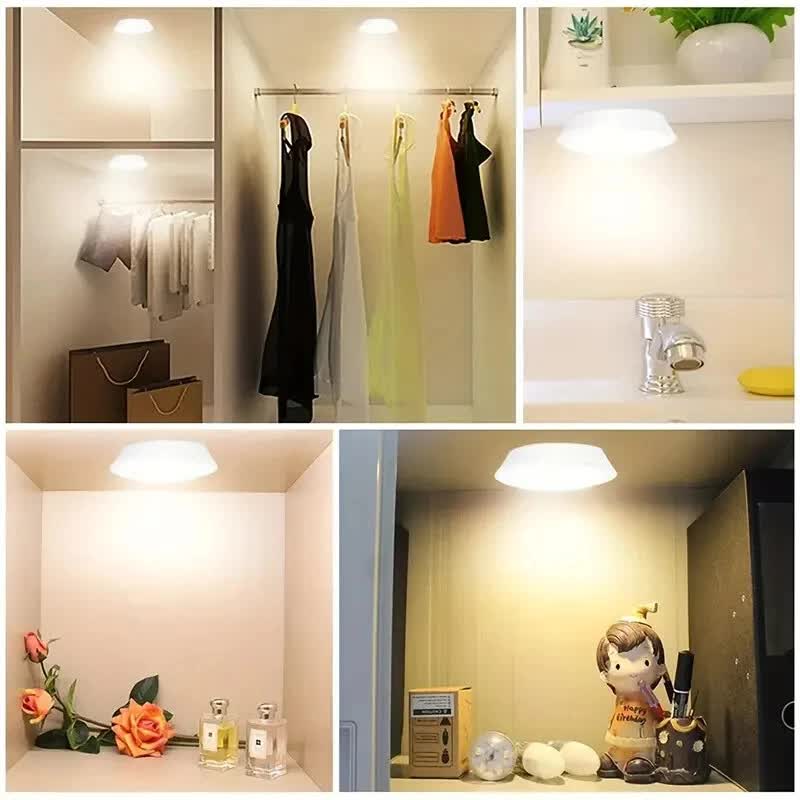 6 LED Light Set with Remote - Warm White for Cabinets & Displays V1171-CC-TRAN-SMDWW1-6