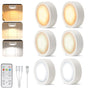 Pack of 6 Under-Unit Lights Kitchen LED Cabinet Lighting Wireless with Remote Control Cabinet Lighting V1171-CC-USB-CCT6-1-WHITE