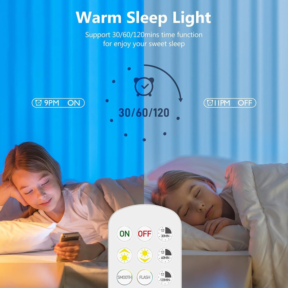 Battery Operated Light Bulbs, 5000mAh Rechargeable Light Bulb Set of 2 with Remote, 3 Colors 10 Levels V1171-CC-USB-RGB-CCT-CP-2