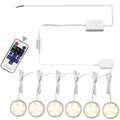 Linkable Under Cabinet LED Lighting 12V Dimmable Puck Lights Hardwired with Wireless RF Remote Control for V1171-CC-WW006-EU