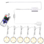 Linkable Under Cabinet LED Lighting 12V Dimmable Puck Lights Hardwired with Wireless RF Remote Control for V1171-CC-WW006-EU