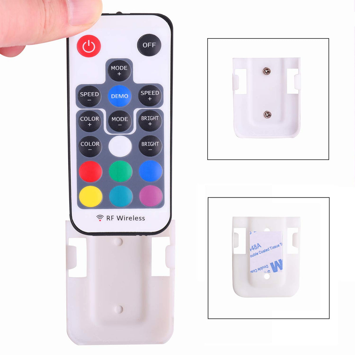 Mini Remote Controller for RGB Color LED Strip Lights, RF Dimmer for 12V DC LED Ribbon, LED Neon Sign, V1171-CP-300000160