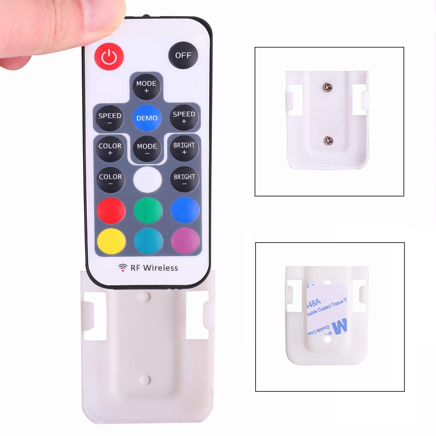 Mini Remote Controller for RGB Color LED Strip Lights, RF Dimmer for 12V DC LED Ribbon, LED Neon Sign, V1171-CP-300000160
