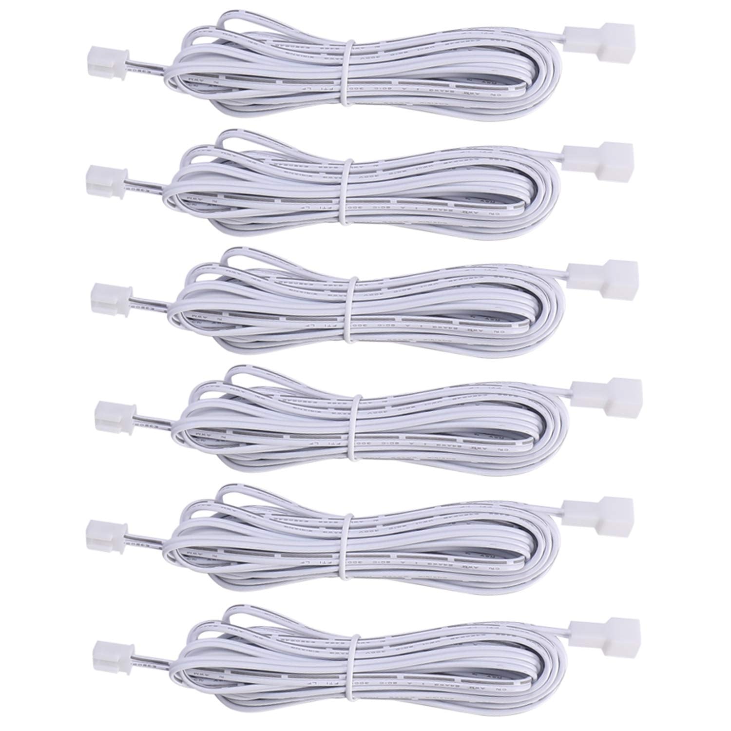 Extension Cables 9.84FT LED Under Cabinet Puck Lighting, 2-Pin Male and Female Cable Connector Extension V1171-CP-300000203-X6