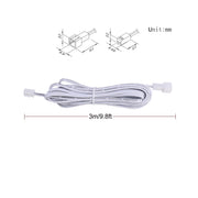 Extension Cables 9.84FT LED Under Cabinet Puck Lighting, 2-Pin Male and Female Cable Connector Extension V1171-CP-300000203-X6