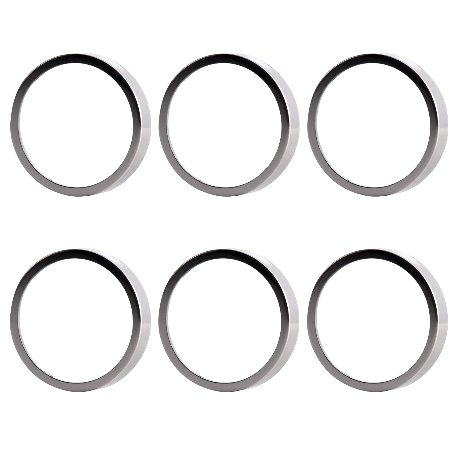 6 Pack GU10/MR16 Bulb Decorative Trim Rings, Heat Insulation Anti-Scald Protective Rings for Track Lighting, V1171-CP-300000390X6