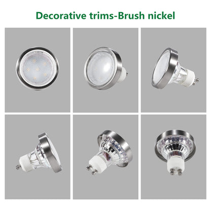 6 Pack GU10/MR16 Bulb Decorative Trim Rings, Heat Insulation Anti-Scald Protective Rings for Track Lighting, V1171-CP-300000390X6