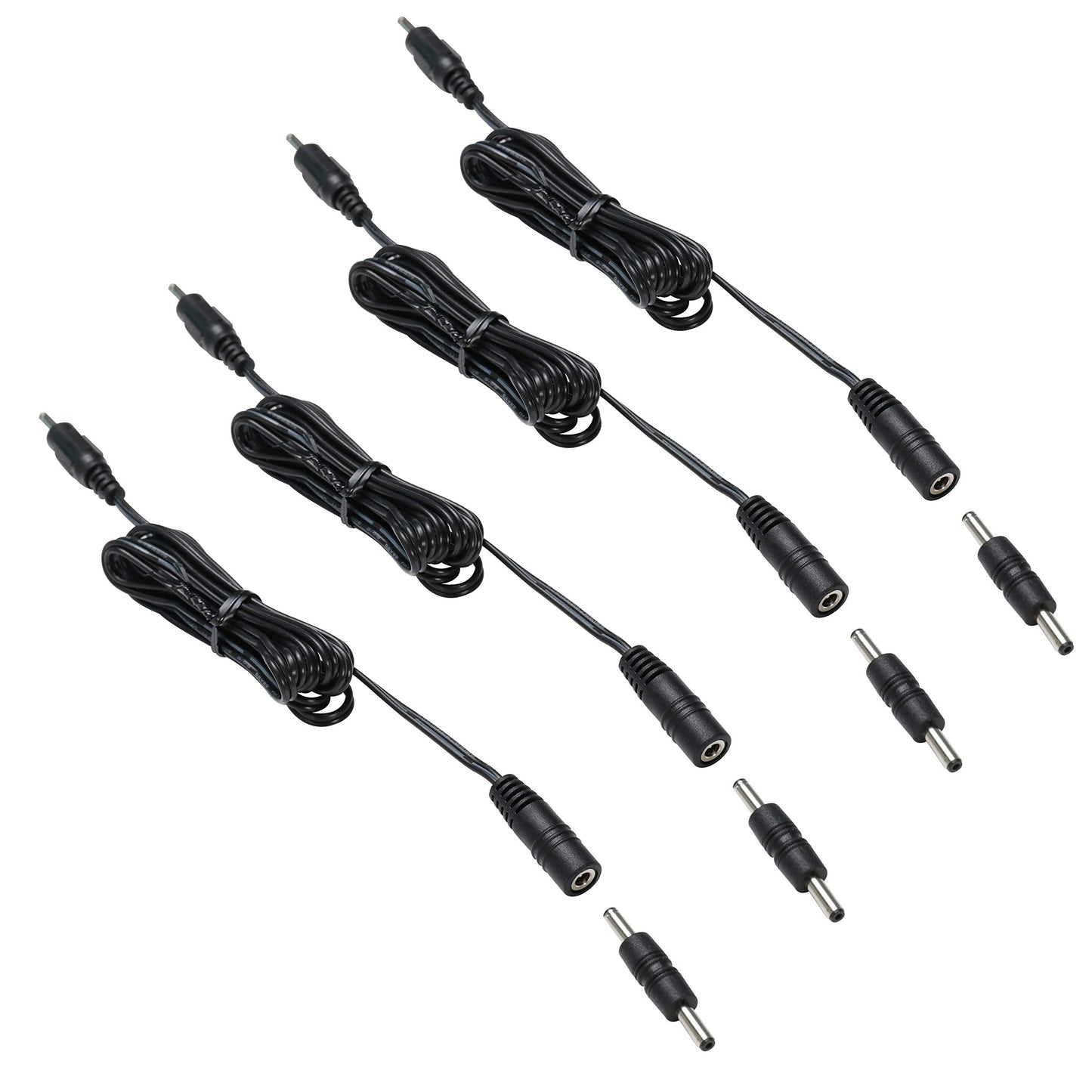 3.5X1.35 DC Connector for AIBOO Single White Kitchen Light Bar, 22AWG,Black Extension Cords,5ft.(3.5 X 1.35 V1171-CP-300000473