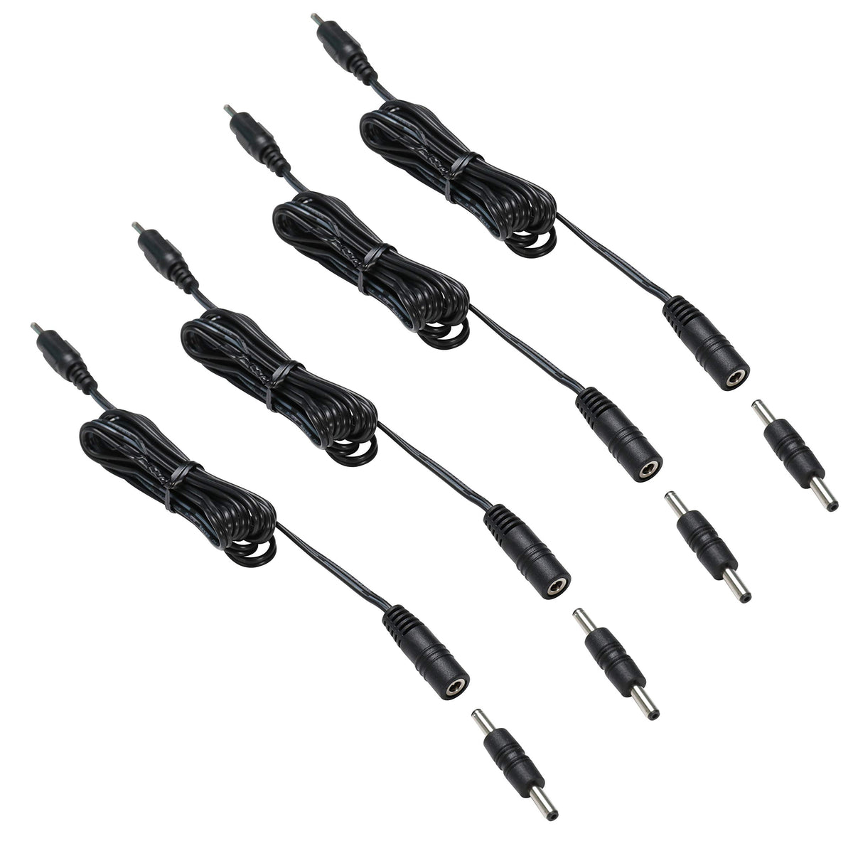 3.5X1.35 DC Connector for AIBOO Single White Kitchen Light Bar, 22AWG,Black Extension Cords,5ft.(3.5 X 1.35 V1171-CP-300000473