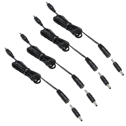 3.5X1.35 DC Connector for AIBOO Single White Kitchen Light Bar, 22AWG,Black Extension Cords,5ft.(3.5 X 1.35 V1171-CP-300000473