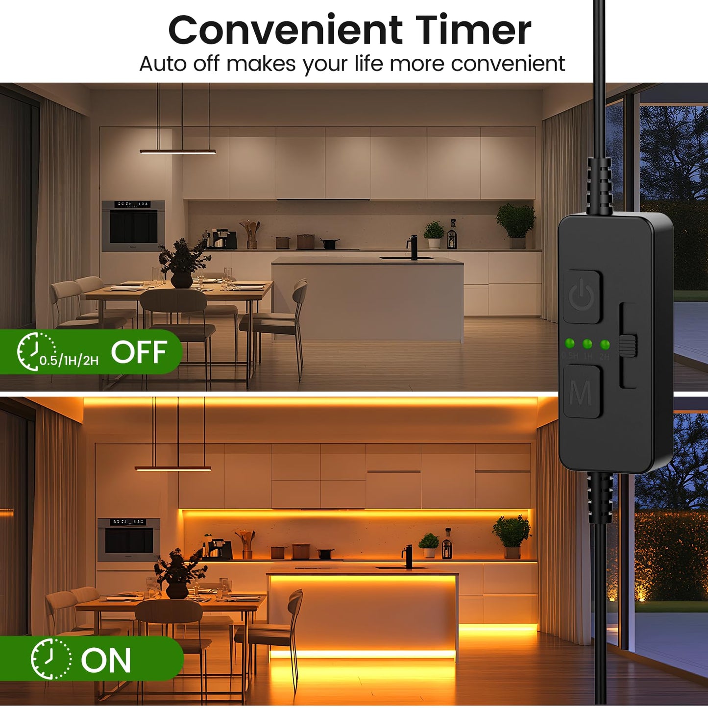Single Color Slider Dimmer with Timer - PWM 1pc DC 5V/12V/24V LED Controller, 36W Max, Slide Brightness V1171-CP-BOM001472