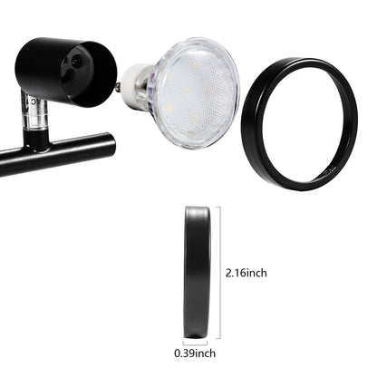 6 Pack GU10/MR16 Bulb Decorative Trim Rings, Heat Insulation Anti-Scald Protective Rings for Track Lighting, V1171-CP-XA-7O11-9O96