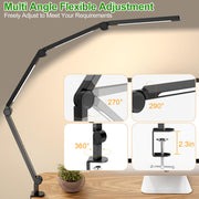 LED Desk Lamp,Foldable Table Lamp for Computer and Desktop,Flexible Clamp on Desk Lamps,Black Portable Desk V1171-CT-BOM000490