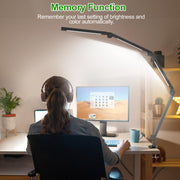 LED Desk Lamp,Foldable Table Lamp for Computer and Desktop,Flexible Clamp on Desk Lamps,Black Portable Desk V1171-CT-BOM000490