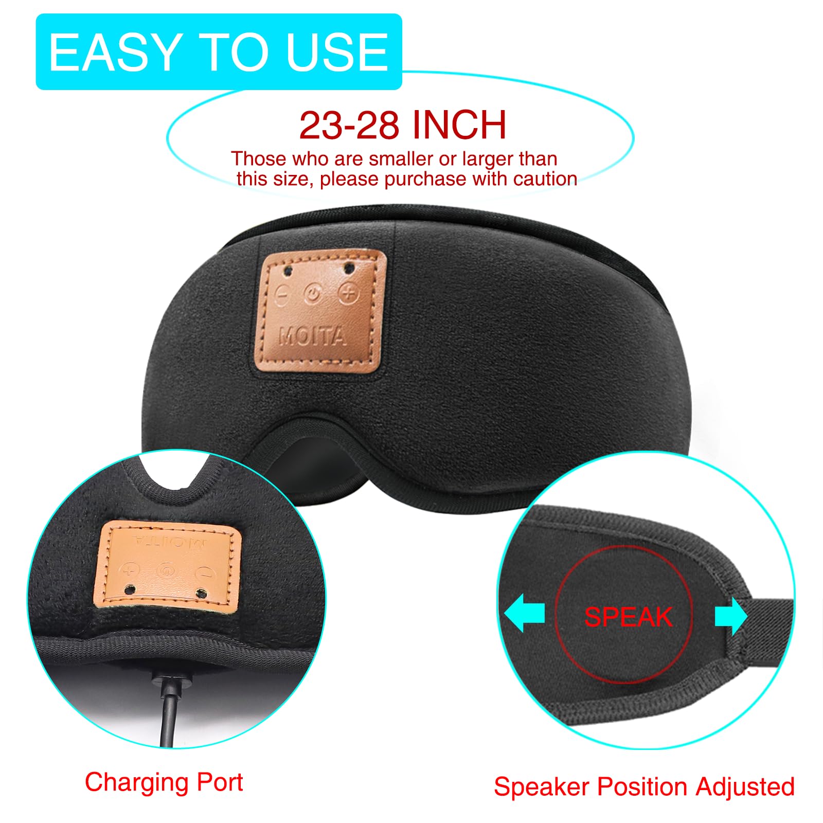 Sleep Headphones Bluetooth Headband for Sleeping, Sports Headphones Music Sleep Headphones Headband for V1171-CT-VG003