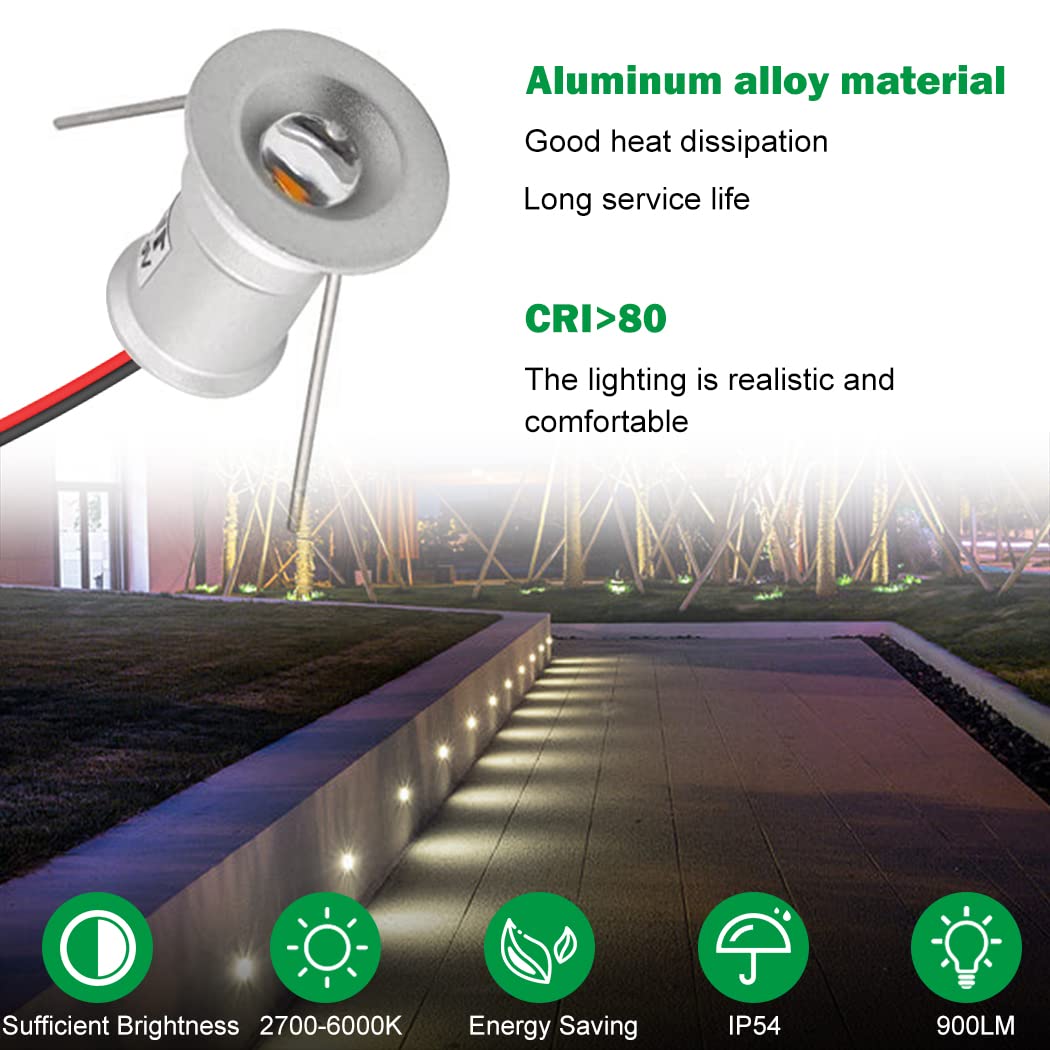 LED Small Recessed Ceiling Lights Spot Lights Downlights,IP54 Ceiling Ultra Slim 9 Pack,Small Spot Lamp with V1171-CX-BDQEFB001-10