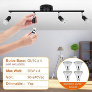 Kitchen Lights,Ceiling Lighting Kits, Swivelling Ceiling Spotlight for Bedroom, Kitchen and Living Room(GU10 V1171-CX-BOM000535