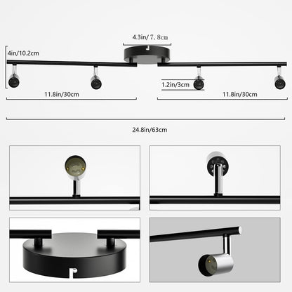 Kitchen Lights,Ceiling Lighting Kits, Swivelling Ceiling Spotlight for Bedroom, Kitchen and Living Room(GU10 V1171-CX-BOM000535