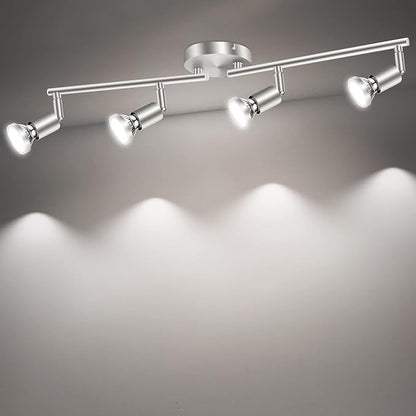 LED Ceiling Light,4 Way Rotatable Spot Lights for Ceiling,Flexible Ceiling Lights for Bedroom,Living Room, V1171-CX-TK4GU10S-RIHG