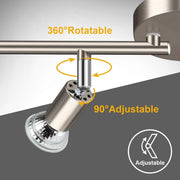 LED Ceiling Light,4 Way Rotatable Spot Lights for Ceiling,Flexible Ceiling Lights for Bedroom,Living Room, V1171-CX-TK4GU10S-RIHG
