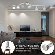 LED Ceiling Light 6 Way Rotatable Spot Lights for Ceiling,Flexible Ceiling Lights for Bedroom,Living V1171-CX-TK6GU10S-RIHG
