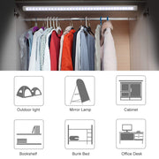 LED Motion Sensor Cabinet Light,2 Pack USB Powered Closet Night Light,20 inch Under Counter Lighting Kit with V1171-SENSORBAR20