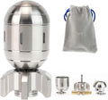 Atomic Bomb Fidget Spinner 3 in 1 EDC Clicker Toy Stainless Steel V1173-ATOBO-SS