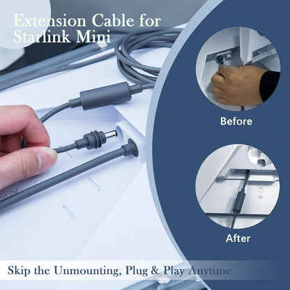 Starlink Mini DC5521 Extension Cable 7-inch,Compatible with Starlink Mini Pipe Adapter & Original Power Cable V1174-US-FSYCT-001