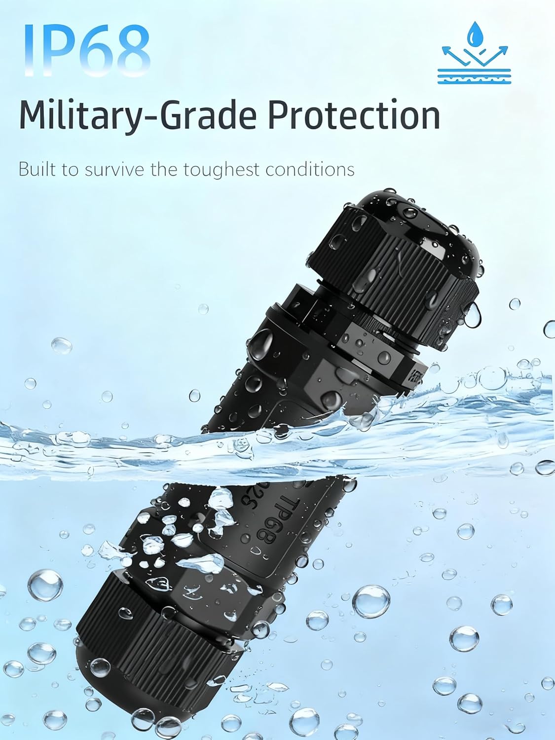 Starlink Coupler for Starlink Cable/Cat7/Cat6/Cat5E/Cat5 Network LAN Cable Extender IP68 Waterproof (PoE V1174-US-ZZT-002