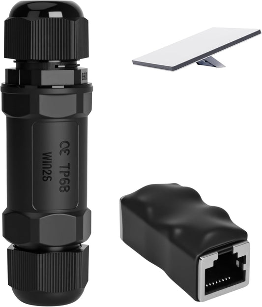 Starlink Ethernet Connector,RJ45 Coupler, Ethernet Female to Female Extender with Lightning Protection and V1174-US-ZZT-003