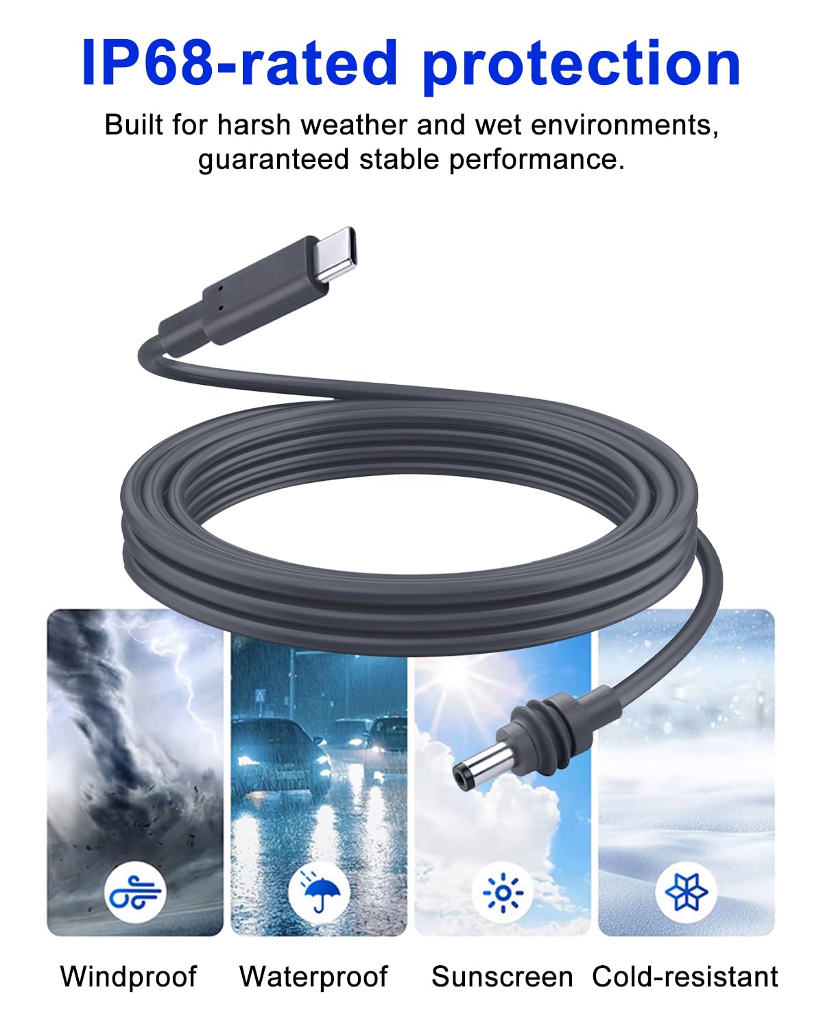 Starlink Mini Power Cable 10FT USB-C to DC5521 V1174-US-ZZT-013