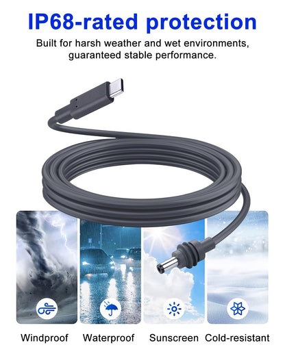 Starlink Mini Power Cable 10FT USB-C to DC5521 V1174-US-ZZT-013
