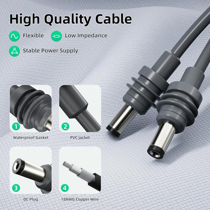 Starlink Power Cable 5521 DC to DC Power Cord 10FT V1174-US-ZZT-015