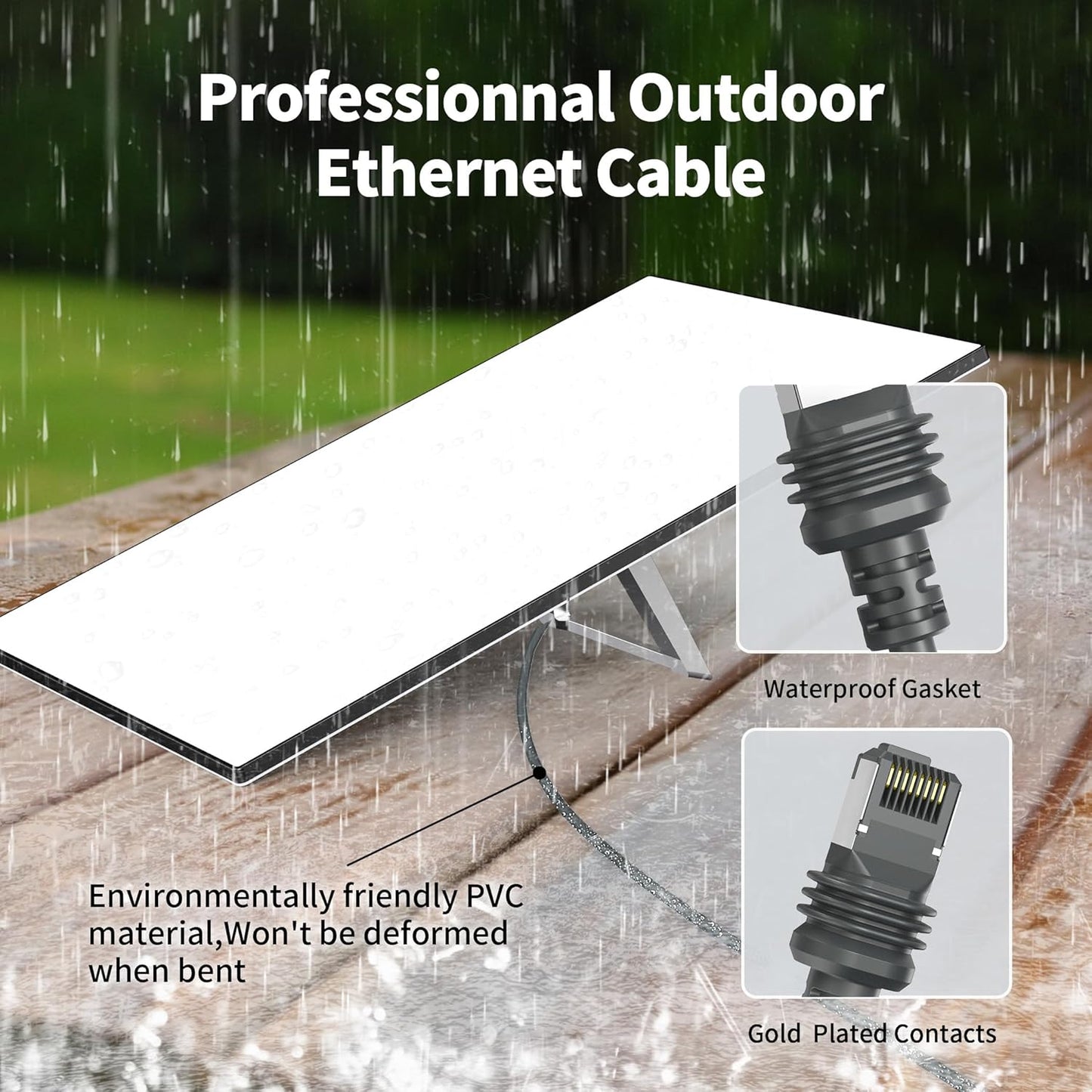 Starlink Cable Gen 3 75FT Waterproof (75FT / 23M), Grey V1174-US-ZZT-020
