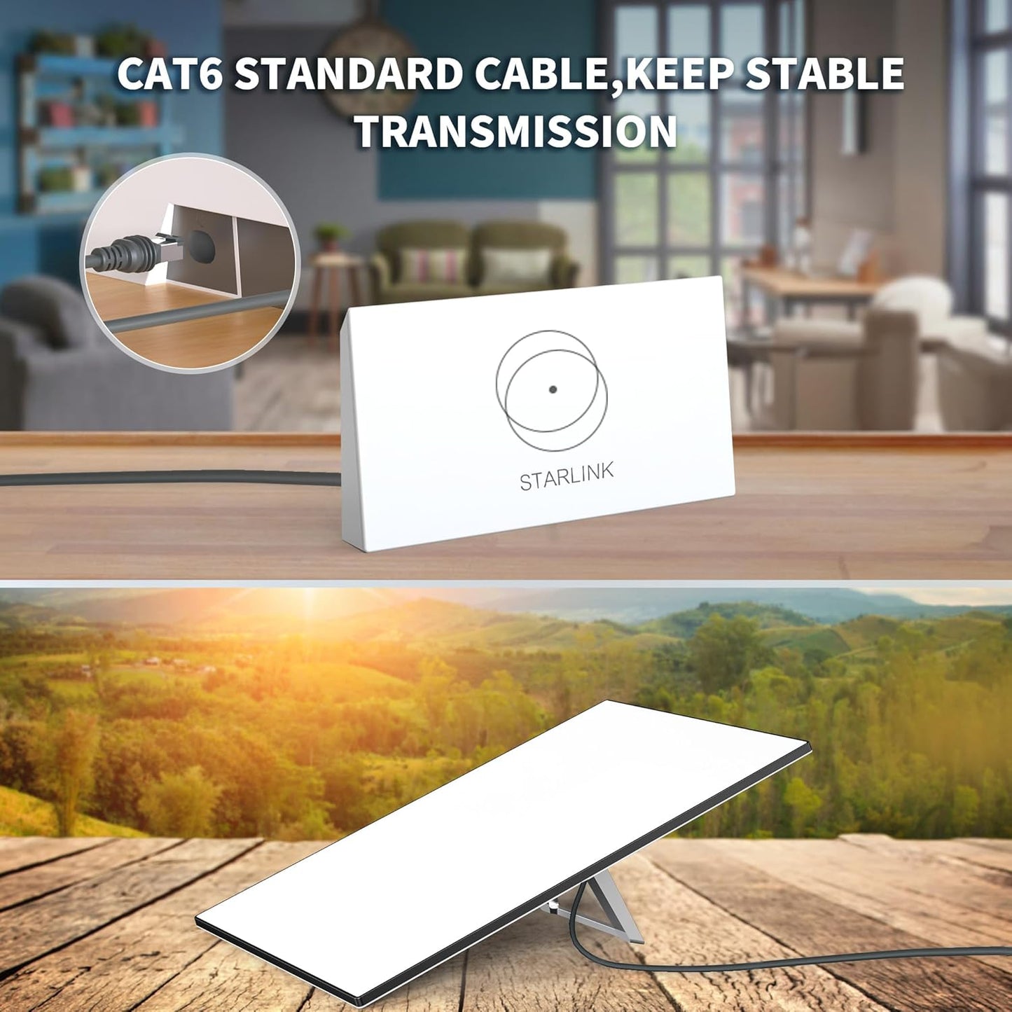 Starlink Gen 3 Ethernet Cable 15M/49.2FFT Cable, Waterproof, Grey V1174-US-ZZT-025