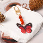 Crystal Butterfly Keychain Set,Red agate V1178-0010-YSKHMN