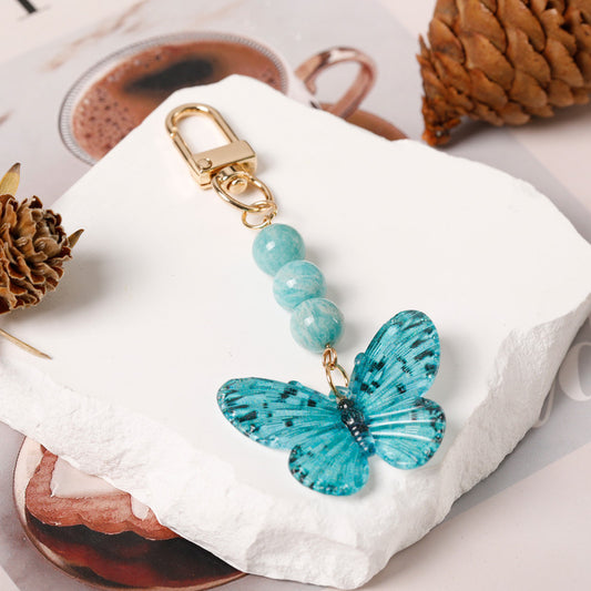 Crystal Butterfly Keychain Set,Amazonite V1178-0010-YSTHS