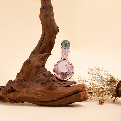 Healing natural crystal perfume bottle(25ml)-aventurine rose quartz V1178-0011-XSDFY