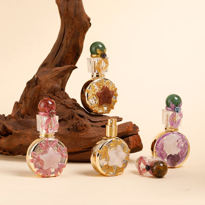 Healing natural crystal perfume bottle(25ml)-aventurine rose quartz V1178-0011-XSDFY