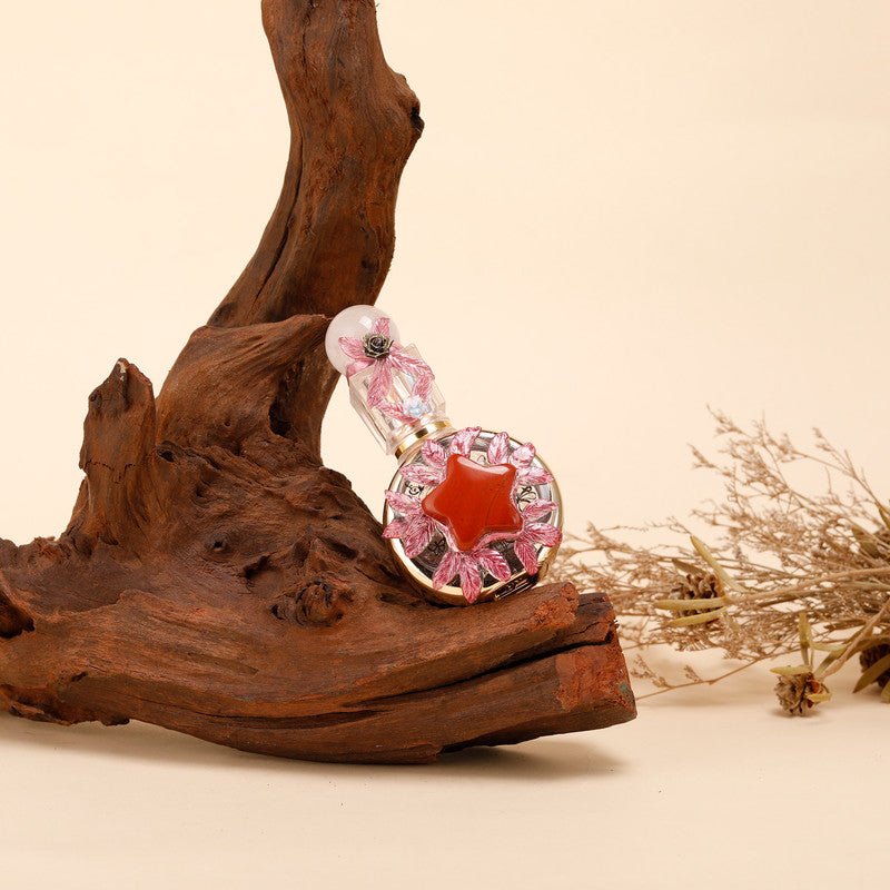 Healing natural crystal perfume bottle(25ml)-rose quartz red jasper V1178-0011-XSFHX