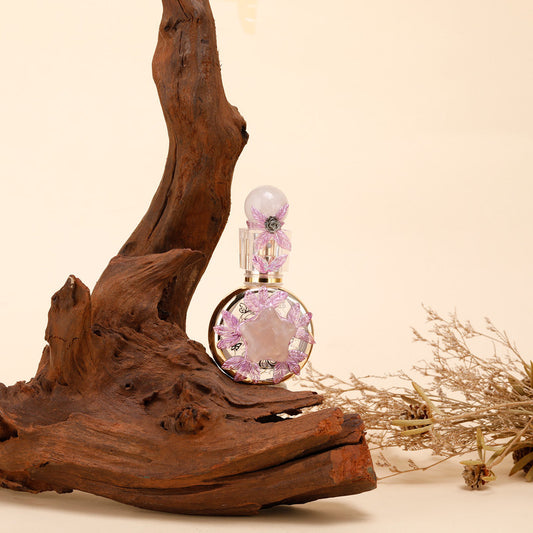 Healing natural crystal perfume bottle(25ml)-Pink crystal star V1178-0011-XSFXX