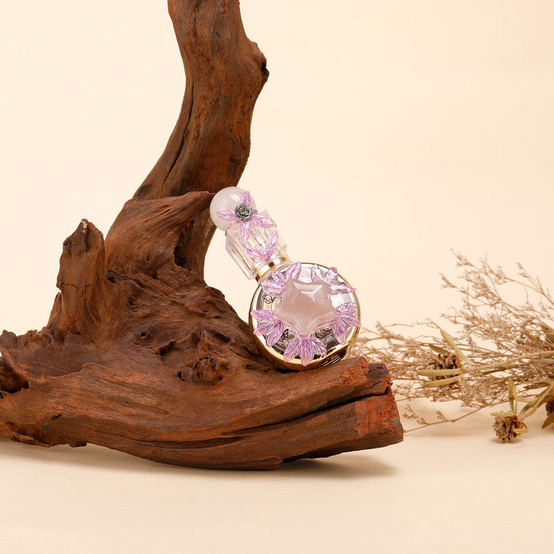 Healing natural crystal perfume bottle(25ml)-Pink crystal star V1178-0011-XSFXX