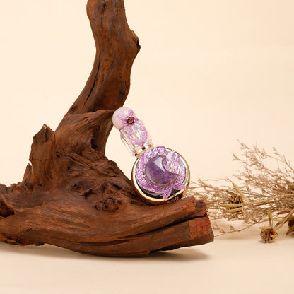 Healing natural crystal perfume bottle(25ml)-rose quartz amethyst V1178-0011-XSFZY